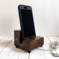 Universal phone stand, redwood iPhone dock, charging stand, phone display stand, iPhone X, iPhone 8, iPhone 7, iPhone 7 plus, iPhone 6S. W13