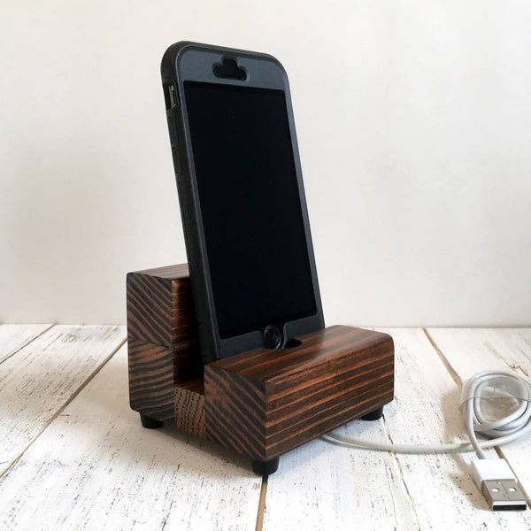 Universal phone stand, redwood iPhone dock, charging stand, phone display stand, iPhone X, iPhone 8, iPhone 7, iPhone 7 plus, iPhone 6S. W13