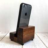 Universal phone stand, redwood iPhone dock, charging stand, phone display stand, iPhone X, iPhone 8, iPhone 7, iPhone 7 plus, iPhone 6S. W13