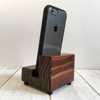 Universal phone stand, redwood iPhone dock, charging stand, phone display stand, iPhone X, iPhone 8, iPhone 7, iPhone 7 plus, iPhone 6S.  K9