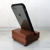 Mahogany iPhone charging stand, wood iphone dock, iphone 7 stand, iphone 6s plus, cell phone stand, wooden phone holder, office gift. S14