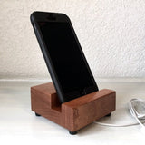 Mahogany iPhone charging stand, wood iphone dock, iphone X dock, iphone 7 stand, iphone 6s plus, cell phone stand, phone holder. J14