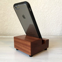 Wood phone stand, charging stand, cell phone stand, iphone dock, desk phone stand, bedside phone charger, charging station, universal. M18