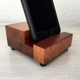 iPhone stand, cell phone stand, charging stand, docking station, charging station, wood phone stand, phone holder, handmade, tech gift.  V18