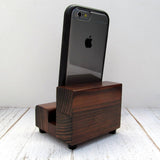 Universal phone stand, redwood iPhone dock, charging stand, phone display stand, iPhone X, iPhone 8, iPhone 7, iPhone 7 plus, iPhone 6S. F13