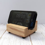 iPhone charging stand, wood phone dock, smartphone stand, cell phone stand, charging station, desktop phone stand, bedside phone charger M22