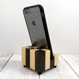 iPhone stand, cell phone stand, charging stand, docking station, charging station, wood phone stand, phone holder, handmade, tech gift. D12