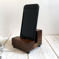 Universal phone stand, redwood iPhone dock, charging stand, phone display stand, iPhone X, iPhone 8, iPhone 7, iPhone 7 plus, iPhone 6S. W13