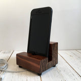 Universal phone stand, redwood iPhone dock, charging stand, phone display stand, iPhone X, iPhone 8, iPhone 7, iPhone 7 plus, iPhone 6S.  K9