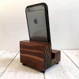 Universal phone stand, redwood iPhone dock, charging stand, phone display stand, iPhone X, iPhone 8, iPhone 7, iPhone 7 plus, iPhone 6S.  K9