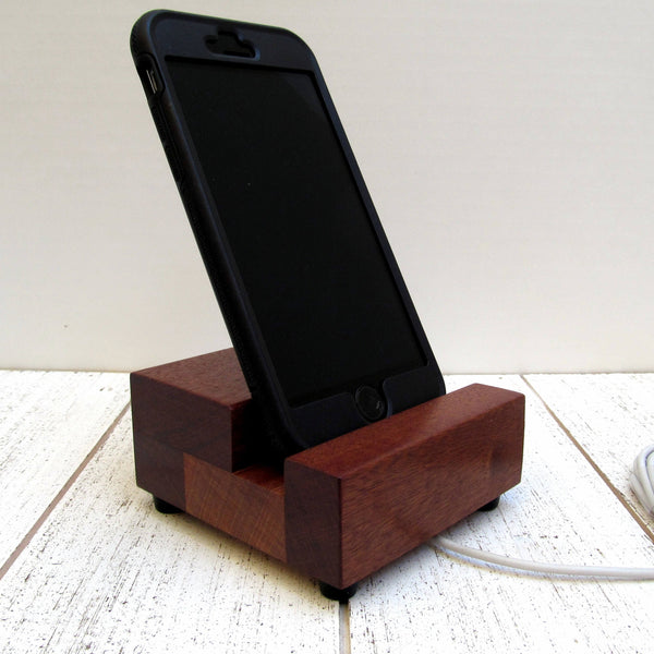 iphone stand, charging stand, wood iphone dock, iphone 7 stand, iphone 6s plus, cell phone stand, wooden phone holder, tech lover gift. T15