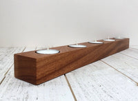 Long Tealight holder, African mahogany tea light candle holder, modern candle holder, tealight tray, tealight holder, wedding gift. K23