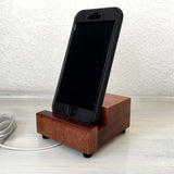 iPhone stand, cell phone stand, charging stand, docking station, charging station, wood phone stand, phone holder, handmade, tech gift. H19