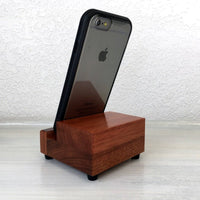 iPhone stand, cell phone stand, charging stand, docking station, charging station, wood phone stand, phone holder, handmade, tech gift. H19