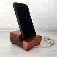 iPhone stand, cell phone stand, charging stand, docking station, charging station, wood phone stand, phone holder, handmade, tech gift.  V18