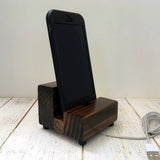 Universal phone stand, redwood iPhone dock, charging stand, phone display stand, iPhone X, iPhone 8, iPhone 7, iPhone 7 plus, iPhone 6S. Q12