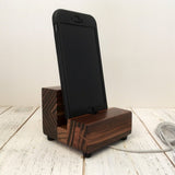 Universal phone stand, redwood iPhone dock, charging stand, phone display stand, iPhone X, iPhone 8, iPhone 7, iPhone 7 plus, iPhone 6S.  V9