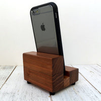 Universal phone stand, redwood iPhone dock, charging stand, phone display stand, iPhone X, iPhone 8, iPhone 7, iPhone 7 plus, iPhone 6S. M10