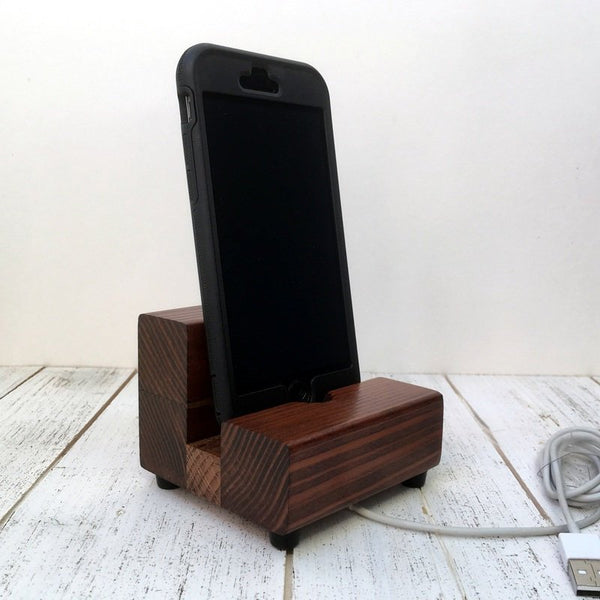 Universal phone stand, redwood iPhone dock, charging stand, phone display stand, iPhone X, iPhone 8, iPhone 7, iPhone 7 plus, iPhone 6S.  O9