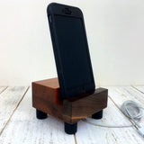 Wood iPhone stand, Samsung dock, charging stand, docking station, charging station, wood phone stand, universal phone dock, tech gift. C17