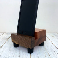 Wood iPhone stand, Samsung dock, charging stand, docking station, charging station, wood phone stand, universal phone dock, tech gift. C17