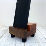 Wood iPhone stand, Samsung dock, charging stand, docking station, charging station, wood phone stand, universal phone dock, tech gift. C17