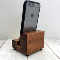 Universal phone stand, redwood iPhone dock, charging stand, phone display stand, iPhone X, iPhone 8, iPhone 7, iPhone 7 plus, iPhone 6S. I10