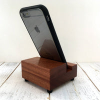 Phone stand for desk, iphone dock, cell phone stand, charging stand, docking station, bedside phone charging dock, simple phone stand. I15