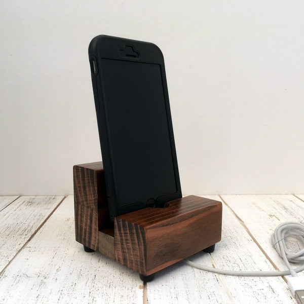 Universal phone stand, redwood iPhone dock, charging stand, phone display stand, iPhone X, iPhone 8, iPhone 7, iPhone 7 plus, iPhone 6S.  M9