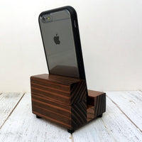 Universal phone stand, redwood iPhone dock, charging stand, phone display stand, iPhone X, iPhone 8, iPhone 7, iPhone 7 plus, iPhone 6S. E10