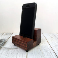 Universal phone stand, redwood iPhone dock, charging stand, phone display stand, iPhone X, iPhone 8, iPhone 7, iPhone 7 plus, iPhone 6S.  O9