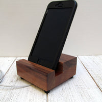 iphone stand, charging stand, wood iphone dock, iphone 7 stand, iphone 6s plus, cell phone stand, wooden phone holder, tech lover gift. O15