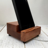 Wood iPhone stand, simple phone stand, charging stand, docking station, charging station, wood phone stand, phone holder, handmade.  D16