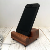 Cell phone stand, iPhone stand, cell phone stand, charging stand, charging station, wood phone stand, phone holder, tech gift. L15