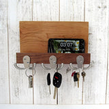 Modern entryway organizer, wooden mail and key holder, wall key rack, key hanger, key storage, leash hanger, wooden mail organizer.  G22