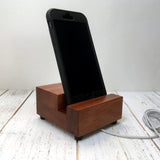 Simple iPhone stand - Brazilian cherry charging dock - docking station - charging station - wood phone stand -phone holder - tech gift. R16