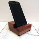 iphone stand, charging stand, wood iphone dock, iphone 7 stand, iphone 6s plus, cell phone stand, wooden phone holder, tech lover gift. K15