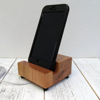 Handmade iPhone stand, cell phone dock, wood smartphone stand, universal charging stand, iPhone X, iphone 8, iphone 7, iPhone plus, gift Q19