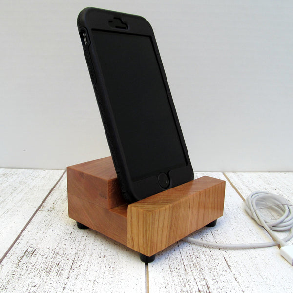 Handmade iPhone stand, cell phone dock, wood smartphone stand, universal charging stand, iPhone X, iphone 8, iphone 7, iPhone plus, gift Q19