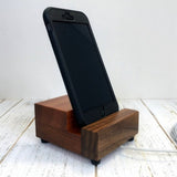 iPhone stand, smart phone stand, iPhone holder, docking stand, charging station, wood phone stand, tech gift, gift for him. Y16