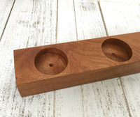 Long Tealight holder, African mahogany tea light candle holder, modern candle holder, tealight tray, tealight holder, wedding gift. K23