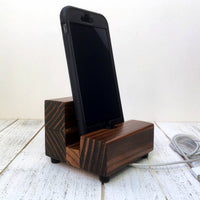 Universal phone stand, redwood iPhone dock, charging stand, phone display stand, iPhone X, iPhone 8, iPhone 7, iPhone 7 plus, iPhone 6S. F10