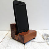 Universal phone stand, redwood iPhone dock, charging stand, phone display stand, iPhone X, iPhone 8, iPhone 7, iPhone 7 plus, iPhone 6S. K10