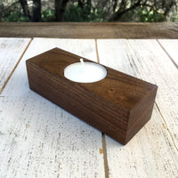 Walnut Tealight candle holder, tea light candle, modern candle holder, wood candle holder, tealight with holder, handmade.  G25