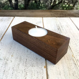 Walnut Tealight candle holder, tea light candle, modern candle holder, wood candle holder, tealight with holder, handmade.  G25