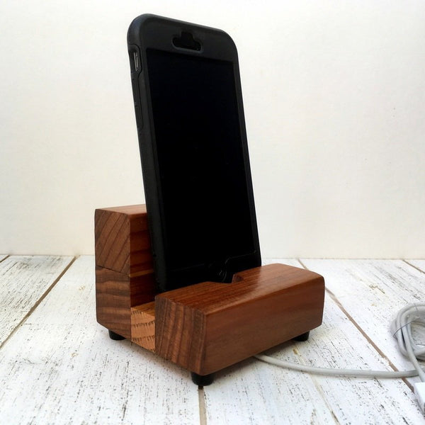 Universal phone stand, redwood iPhone dock, charging stand, phone display stand, iPhone X, iPhone 8, iPhone 7, iPhone 7 plus, iPhone 6S. M10