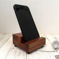 Cell phone stand, iPhone stand, cell phone stand, charging stand, charging station, wood phone stand, phone holder, tech gift. L15