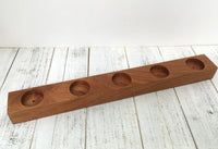 Long Tealight holder, African mahogany tea light candle holder, modern candle holder, tealight tray, tealight holder, wedding gift. K23