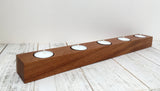 Long Tealight holder, African mahogany tea light candle holder, modern candle holder, tealight tray, tealight holder, wedding gift. K23